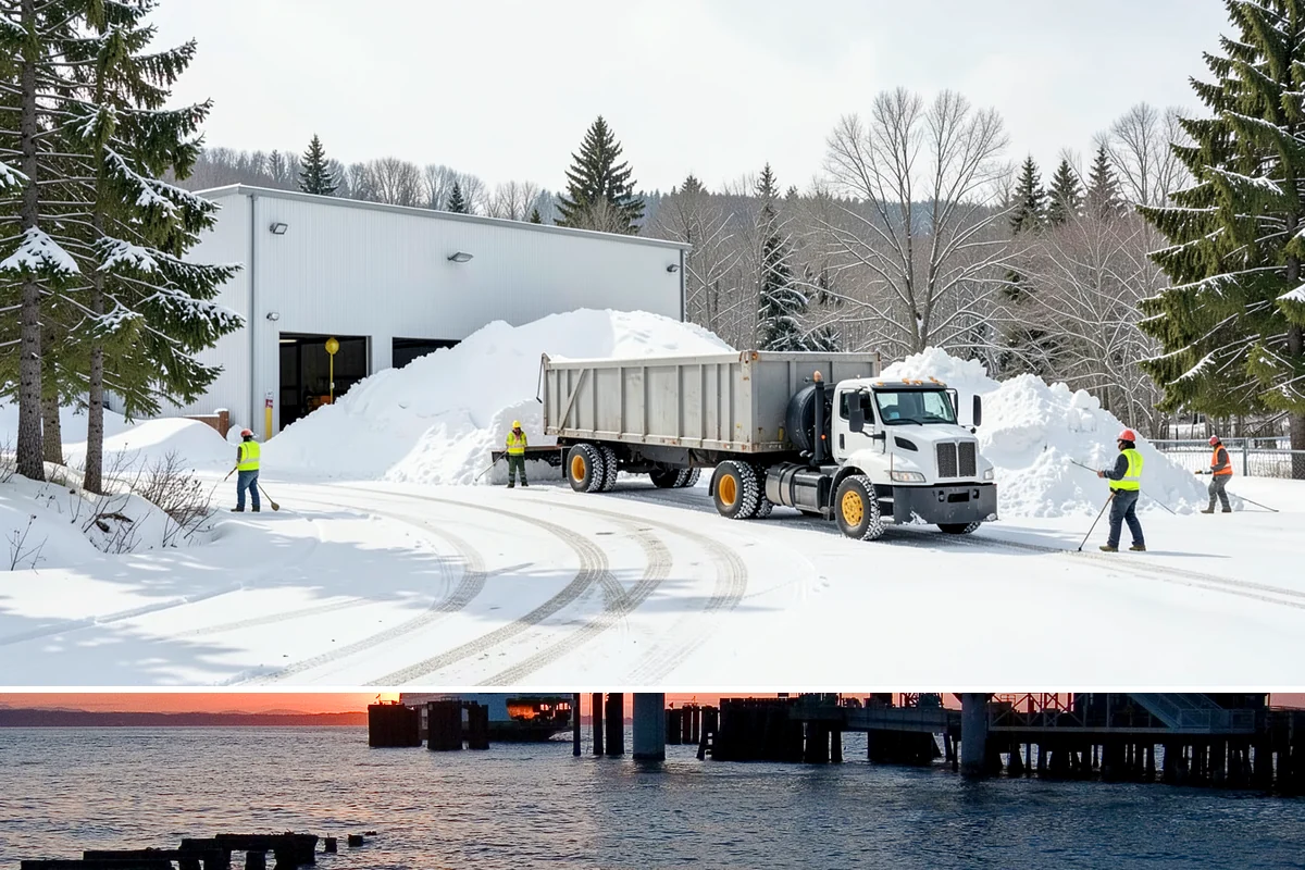 Office Building Parking Lot Snow Removal in Edmonds, Snohomish County, WA - Office lots across Western Washington need the most attention from December through February, when clear overnight skies drive...
