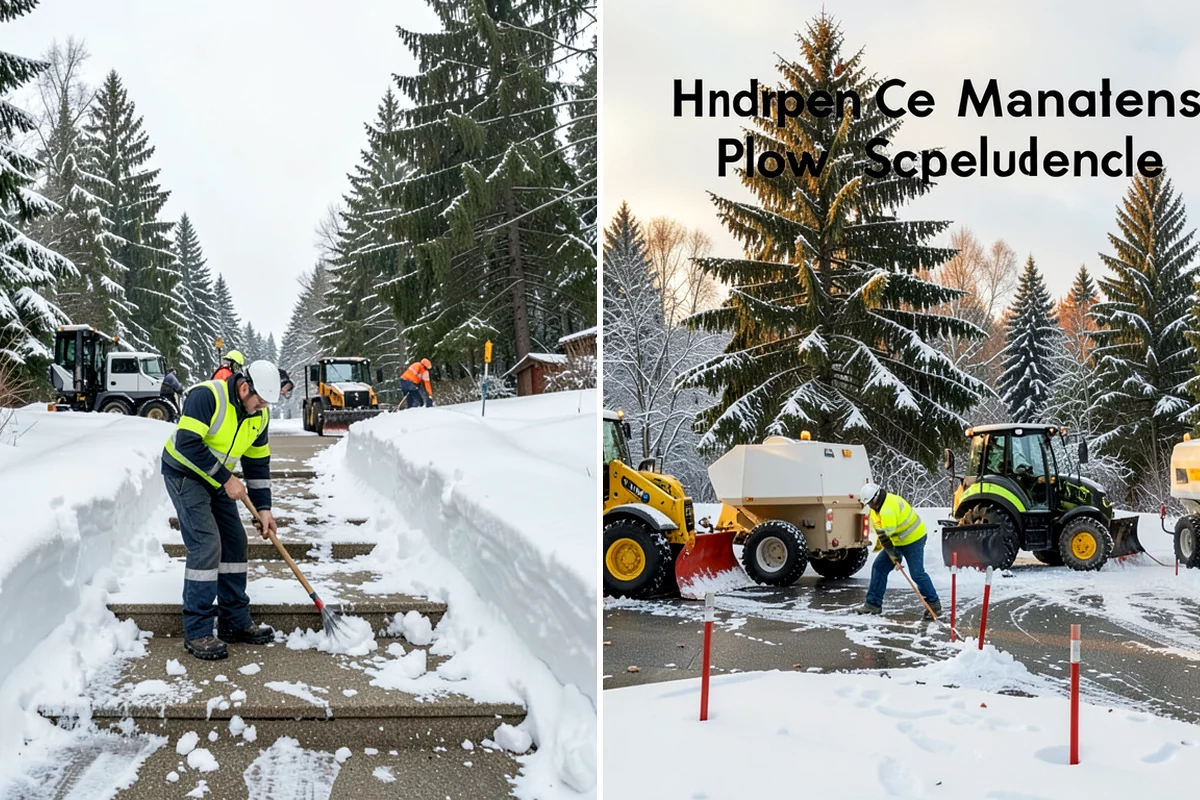 Office Building Parking Lot Snow Removal in Everett, Snohomish County, WA - Establish start-of-business timing and priority entrances with building management