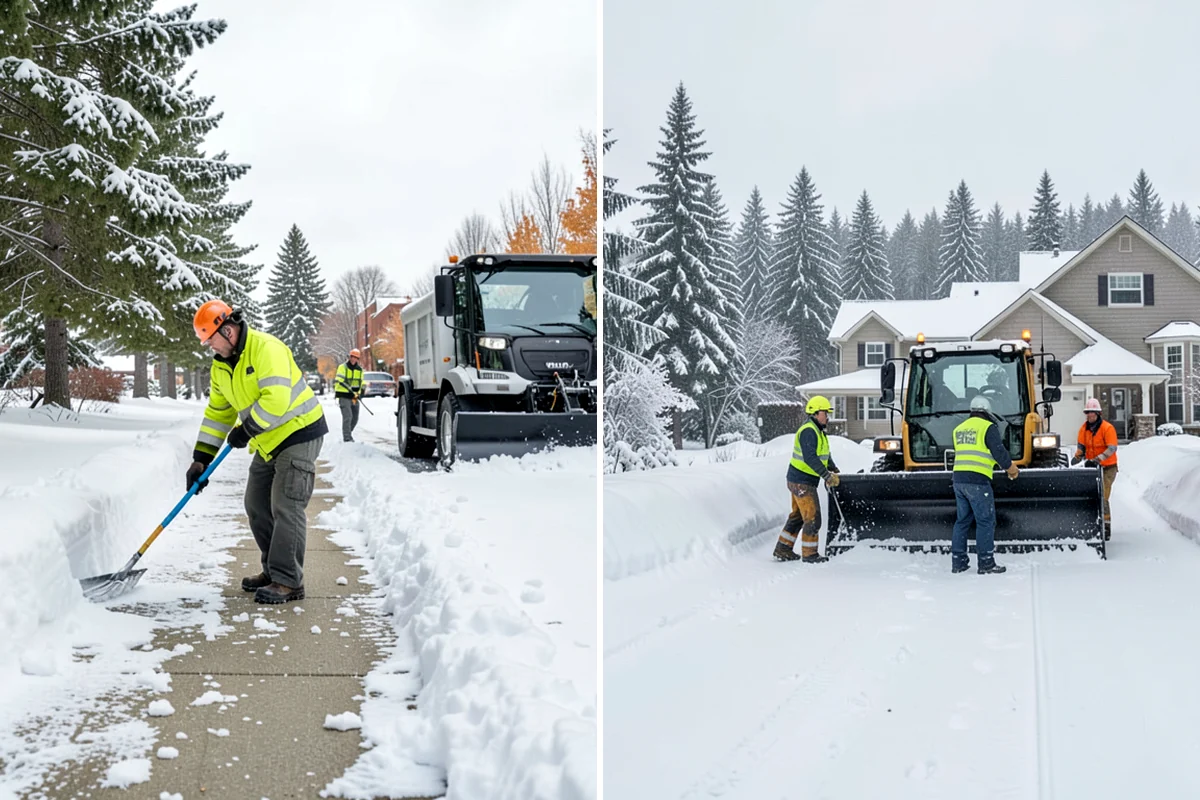 Office Building Parking Lot Snow Removal in Fircrest, Pierce County, WA - Establish start-of-business timing and priority entrances with building management