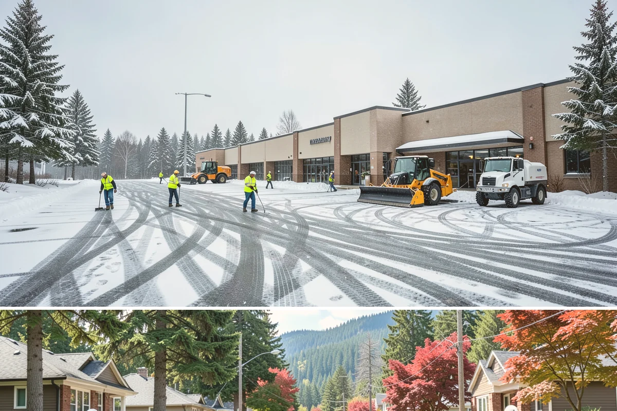 Office Building Parking Lot Snow Removal in Hunts Point, King County, WA - Office lots across Western Washington need the most attention from December through February, when clear overnight skies drive...
