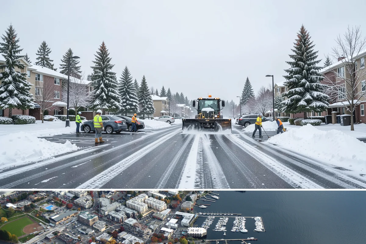 Office Building Parking Lot Snow Removal in Kirkland, King County, WA - Office lots across Western Washington need the most attention from December through February, when clear overnight skies drive...