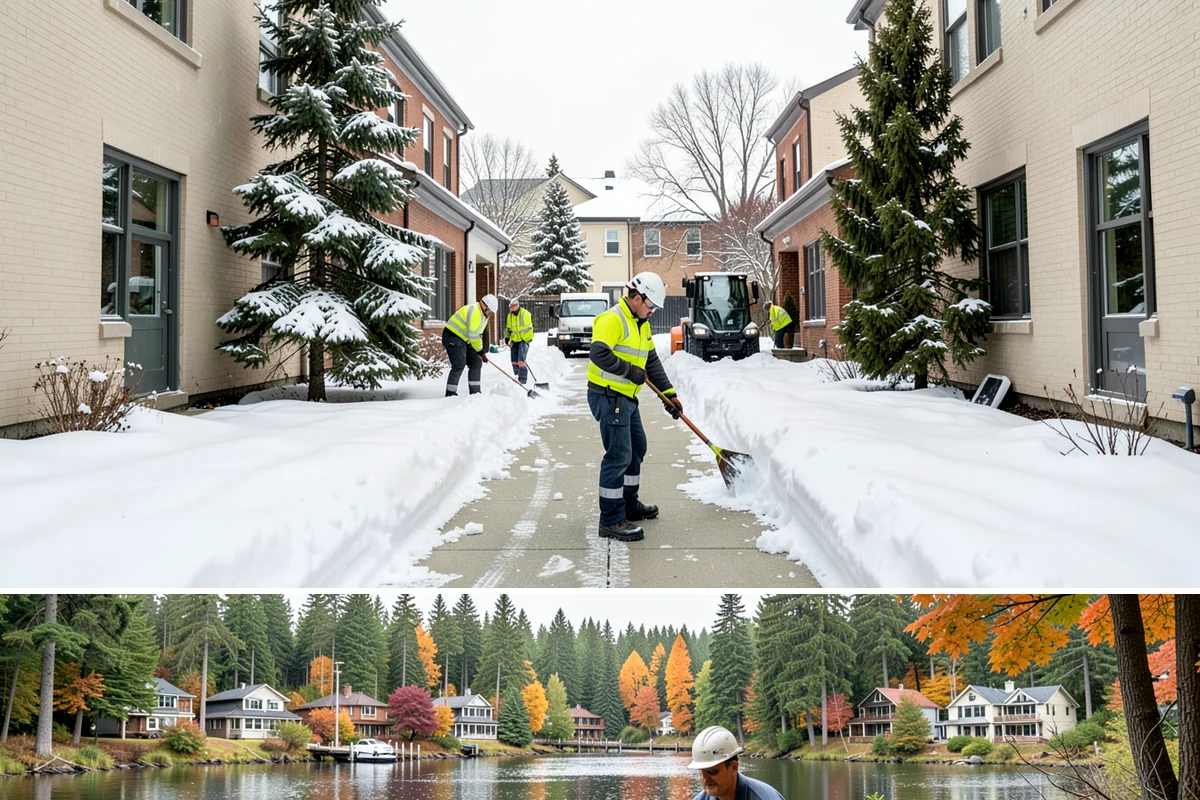 Office Building Parking Lot Snow Removal in La Conner, Skagit County, WA - Office lots across Western Washington need the most attention from December through February, when clear overnight skies drive...