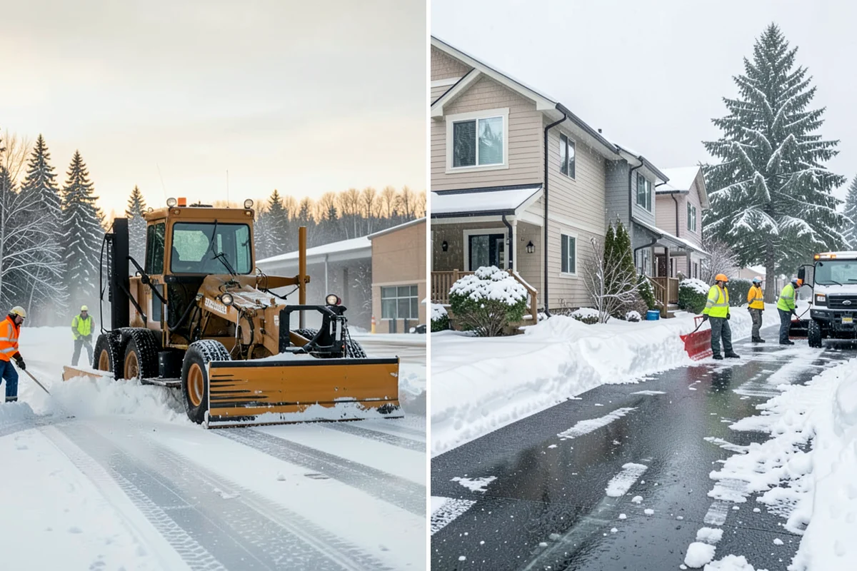 Office Building Parking Lot Snow Removal in Lake Forest Park, King County, WA - Establish start-of-business timing and priority entrances with building management