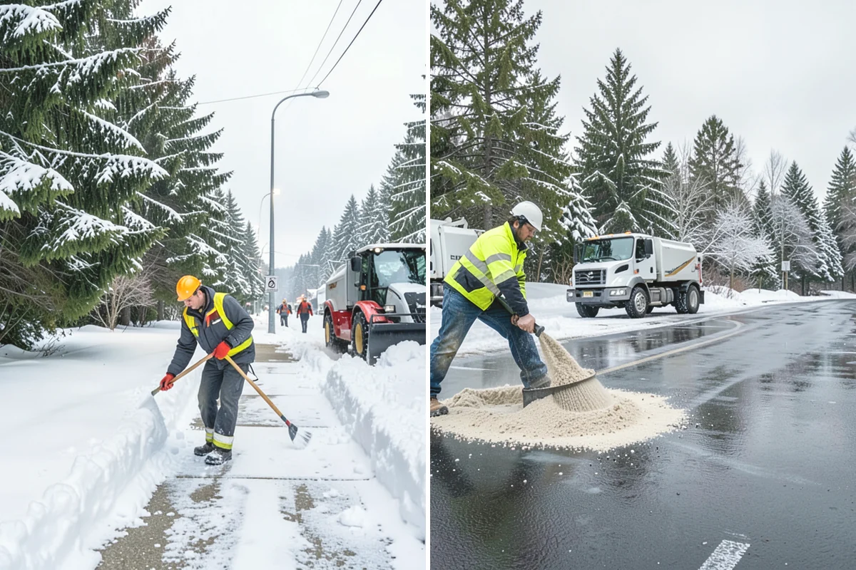 Office Building Parking Lot Snow Removal in Lake Stevens, Snohomish County, WA - Establish start-of-business timing and priority entrances with building management