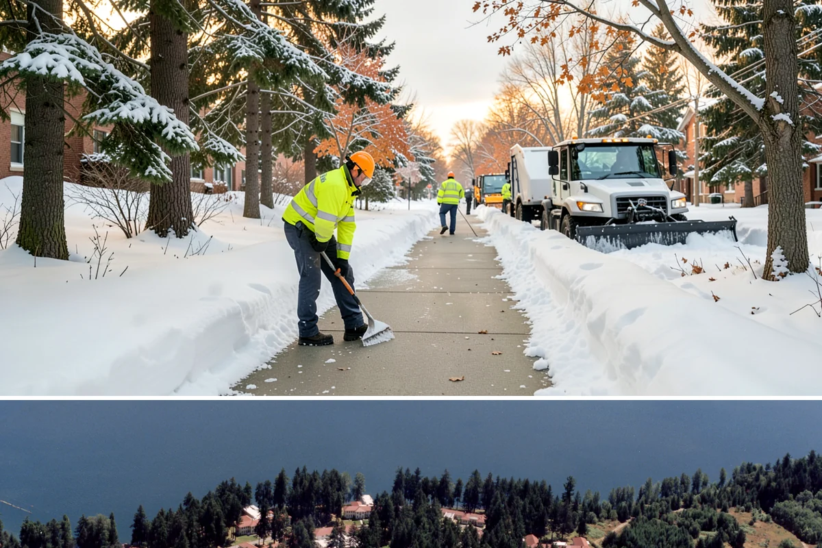 Office Building Parking Lot Snow Removal in Lakewood, Pierce County, WA - Office lots across Western Washington need the most attention from December through February, when clear overnight skies drive...