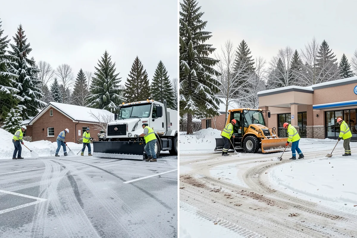 Office Building Parking Lot Snow Removal in Lyman, Skagit County, WA - Establish start-of-business timing and priority entrances with building management