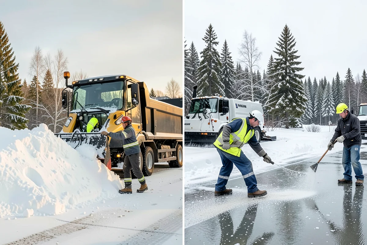 Office Building Parking Lot Snow Removal in Maple Valley, King County, WA - Establish start-of-business timing and priority entrances with building management