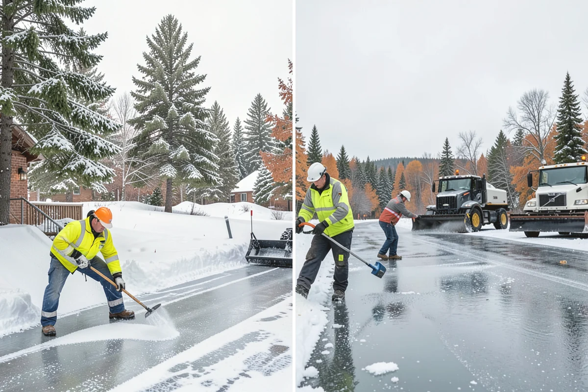 Office Building Parking Lot Snow Removal in Monroe, Snohomish County, WA - Establish start-of-business timing and priority entrances with building management