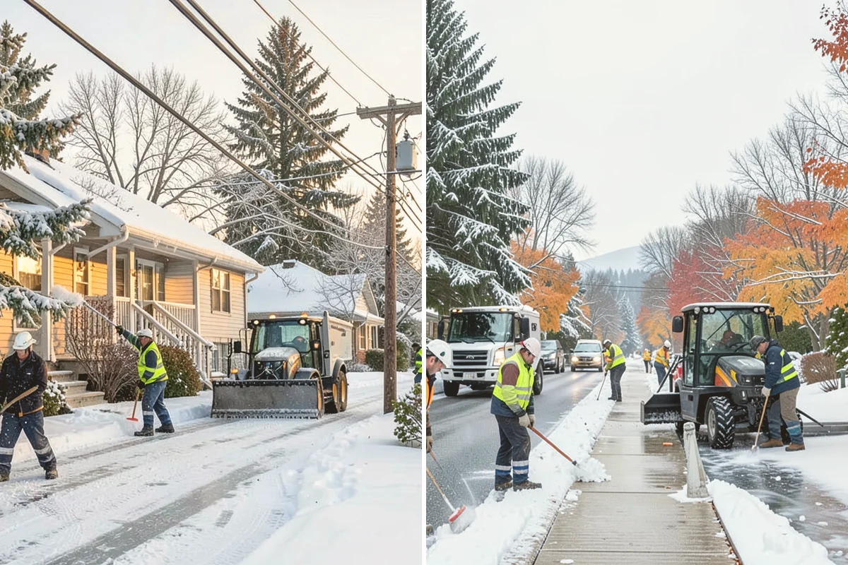 Office Building Parking Lot Snow Removal in Mount Vernon, Skagit County, WA - Establish start-of-business timing and priority entrances with building management