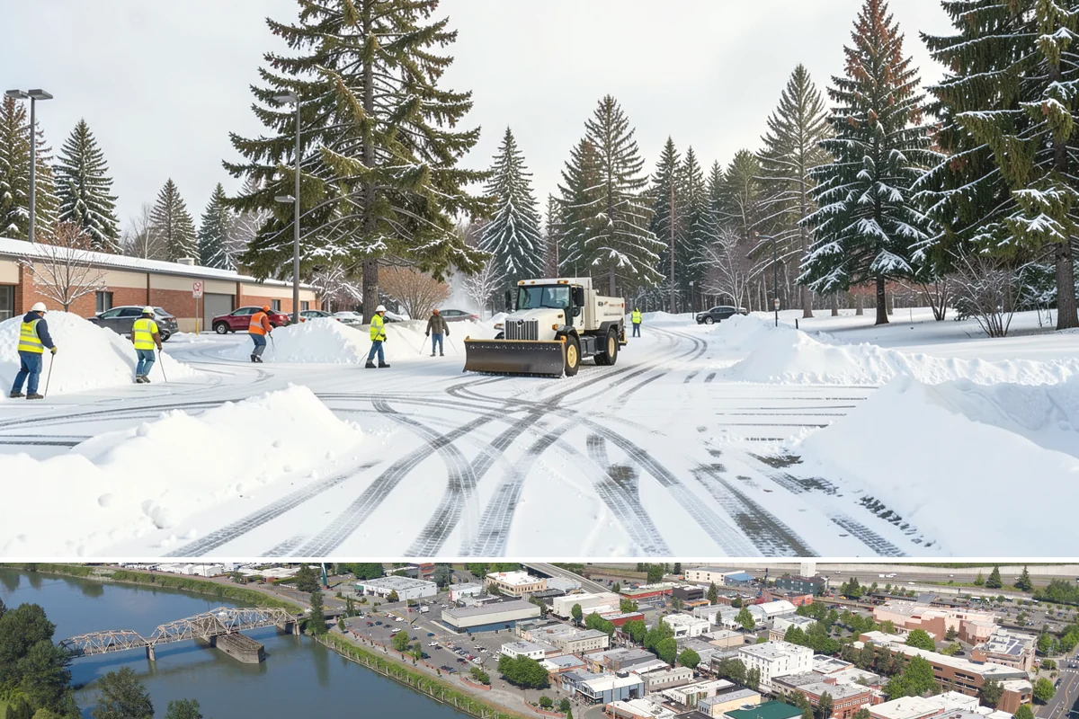 Office Building Parking Lot Snow Removal in Mount Vernon, Skagit County, WA - Office lots across Western Washington need the most attention from December through February, when clear overnight skies drive...