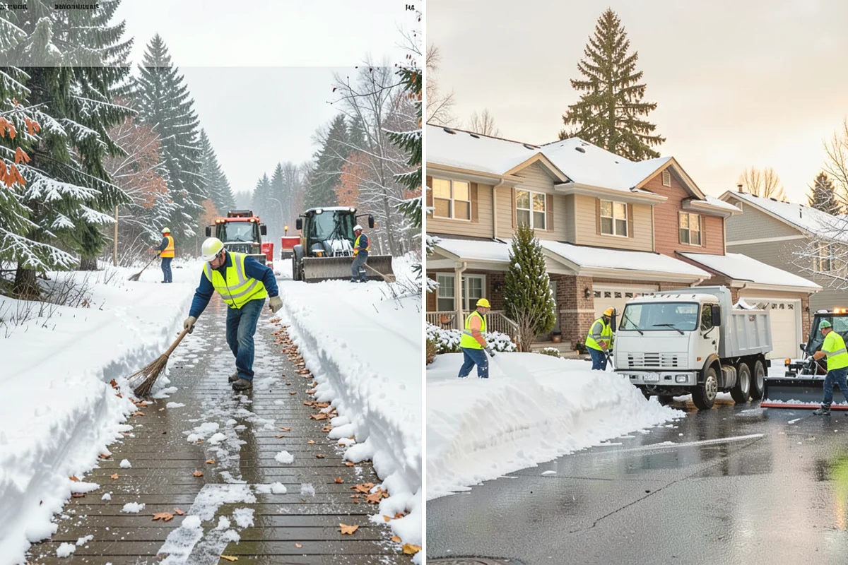 Office Building Parking Lot Snow Removal in Mukilteo, Snohomish County, WA - Establish start-of-business timing and priority entrances with building management
