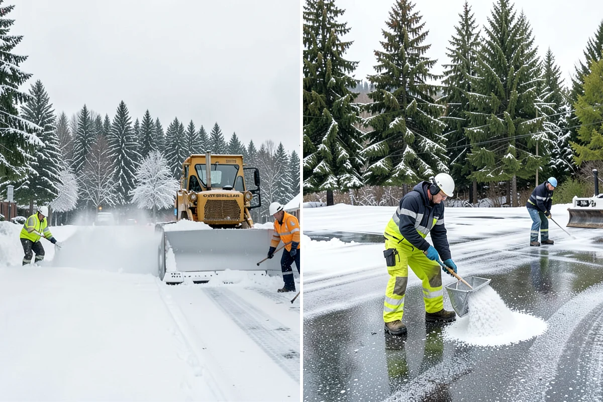Office Building Parking Lot Snow Removal in Normandy Park, King County, WA - Establish start-of-business timing and priority entrances with building management