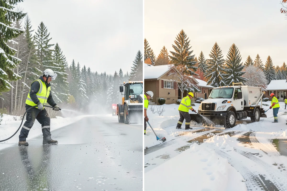 Office Building Parking Lot Snow Removal in Orting, Pierce County, WA - Establish start-of-business timing and priority entrances with building management
