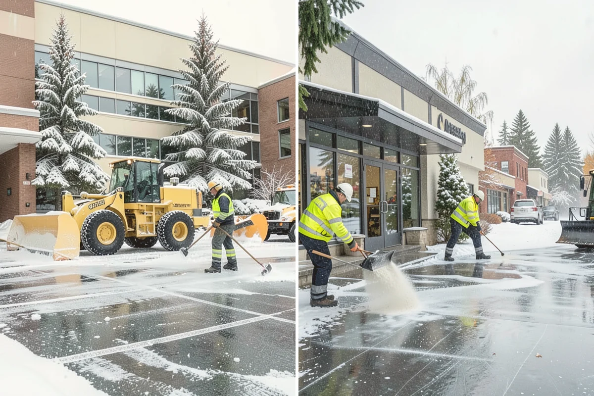 Office Building Parking Lot Snow Removal in Sammamish, King County, WA - Establish start-of-business timing and priority entrances with building management