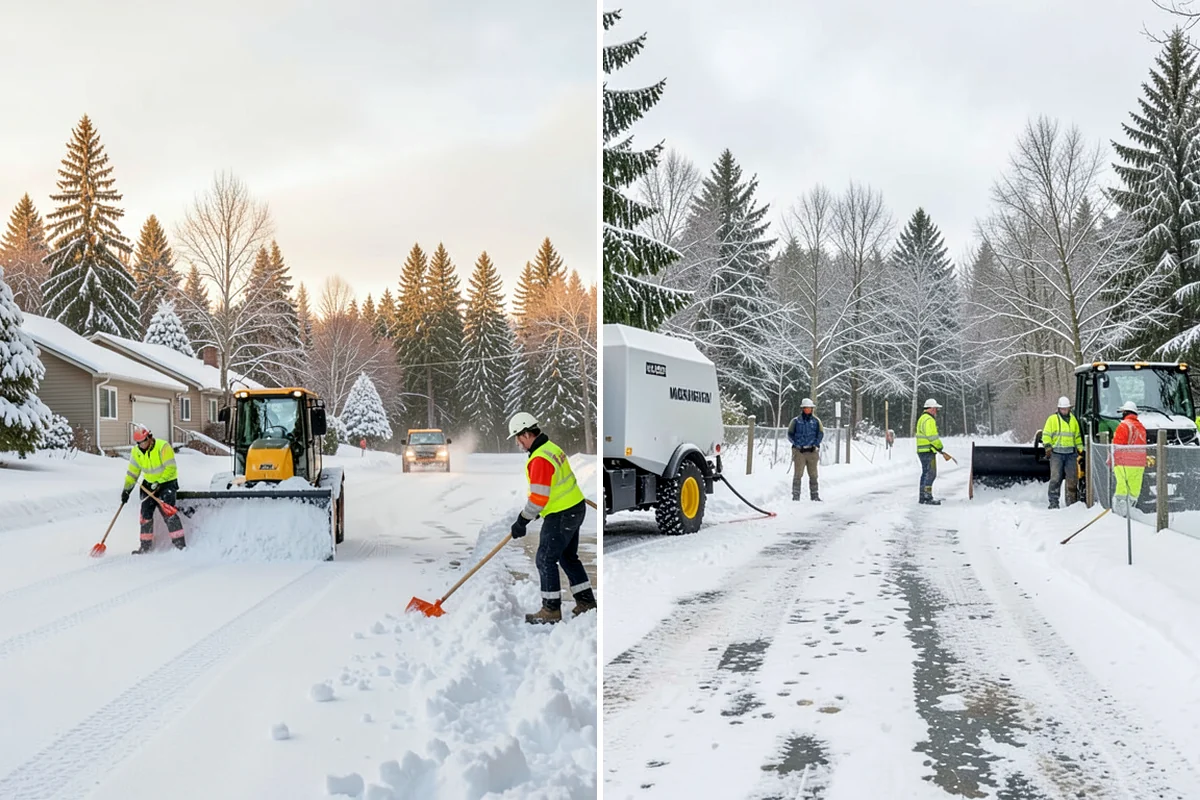 Office Building Parking Lot Snow Removal in SeaTac, King County, WA - Establish start-of-business timing and priority entrances with building management