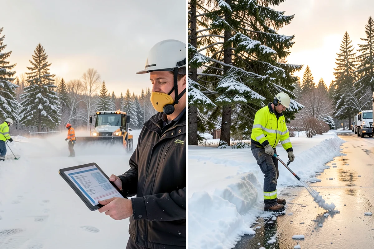 Office Building Parking Lot Snow Removal in Shoreline, King County, WA - Establish start-of-business timing and priority entrances with building management