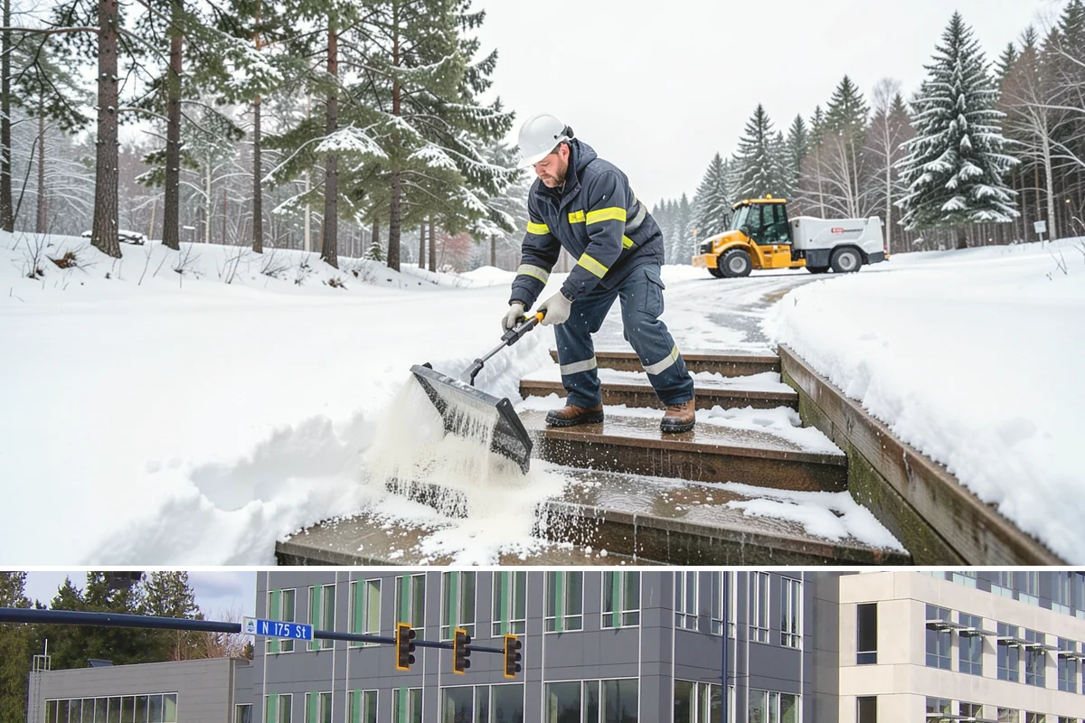 Office Building Parking Lot Snow Removal in Shoreline, King County, WA - Office lots across Western Washington need the most attention from December through February, when clear overnight skies drive...