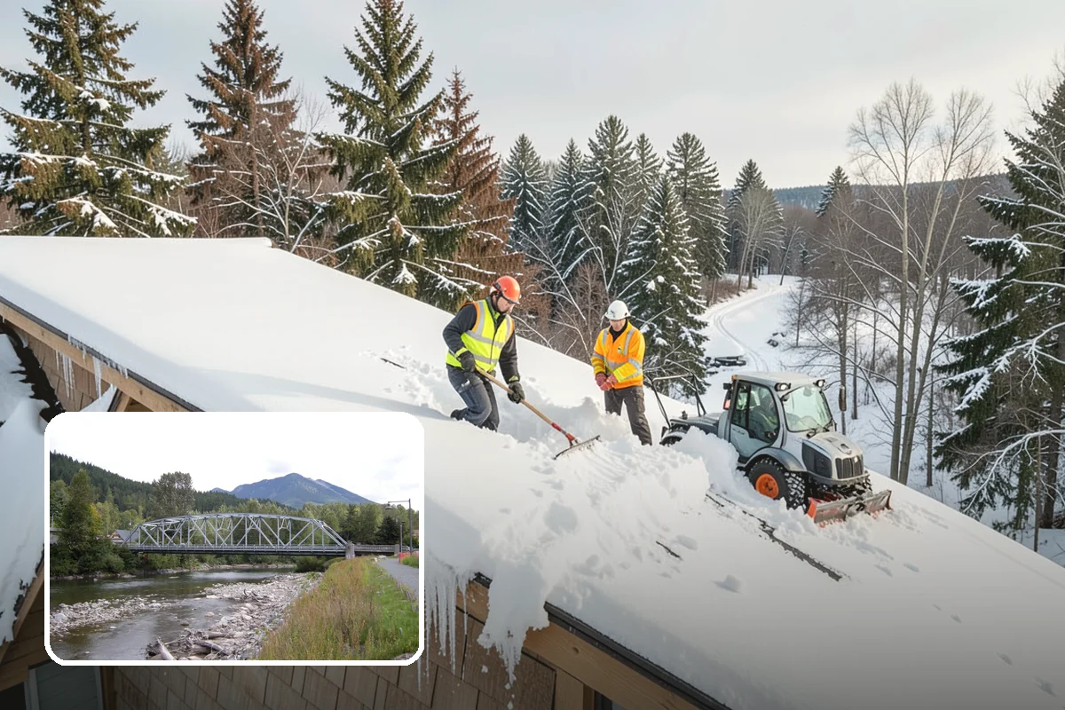 Office Building Parking Lot Snow Removal in Skykomish, King County, WA - Employees and clients arrive to a cleared, deiced lot at the start of business