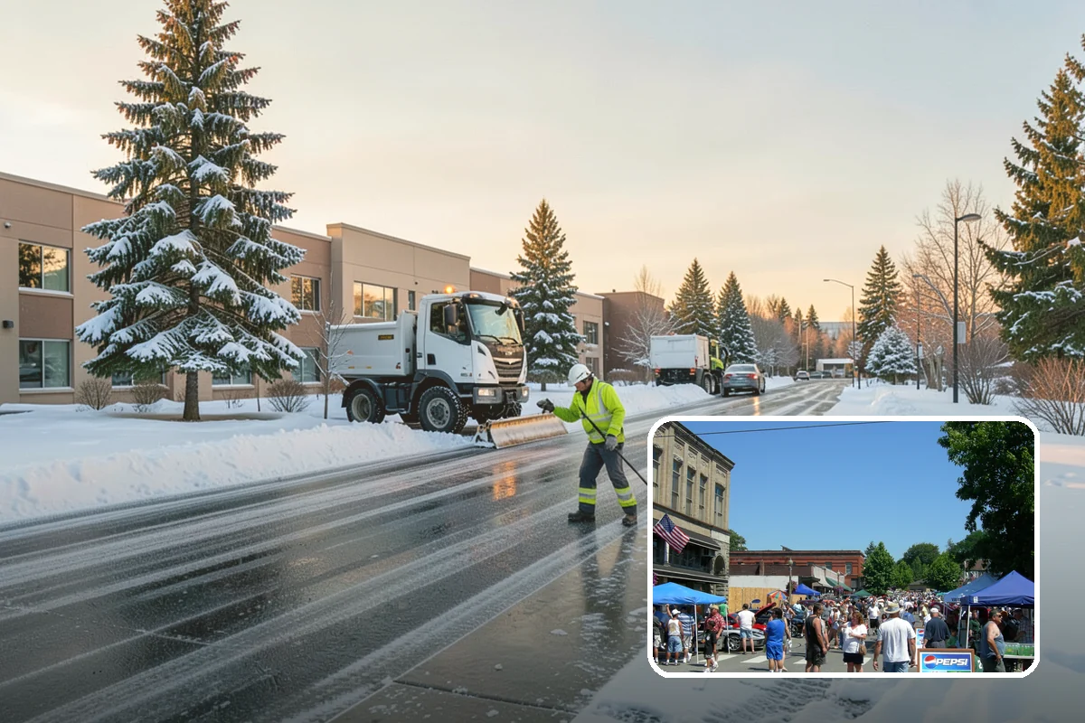 Office Building Parking Lot Snow Removal in Snohomish, Snohomish County, WA - Employees and clients arrive to a cleared, deiced lot at the start of business