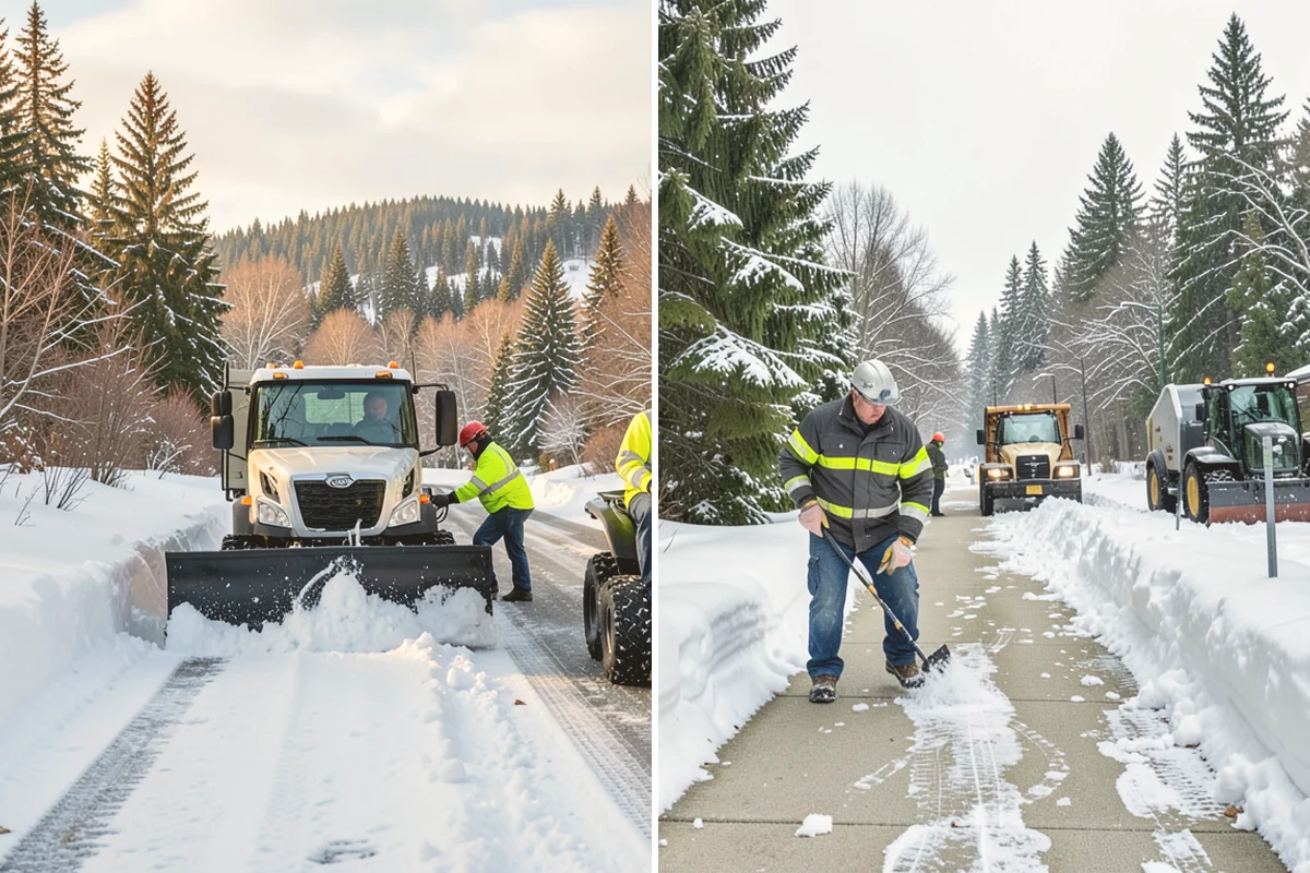 Office Building Parking Lot Snow Removal in Snohomish, Snohomish County, WA - Establish start-of-business timing and priority entrances with building management