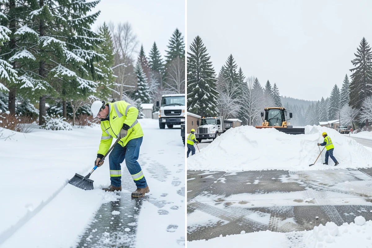Office Building Parking Lot Snow Removal in South Prairie, Pierce County, WA - Establish start-of-business timing and priority entrances with building management