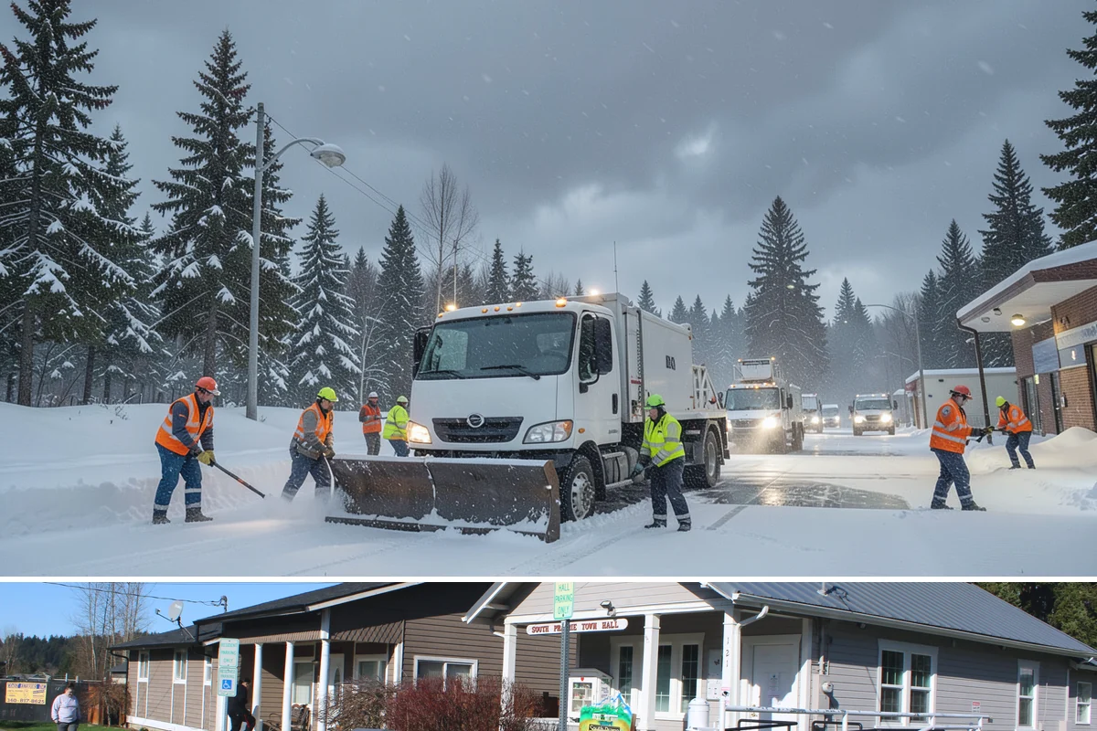 Office Building Parking Lot Snow Removal in South Prairie, Pierce County, WA - Office lots across Western Washington need the most attention from December through February, when clear overnight skies drive...
