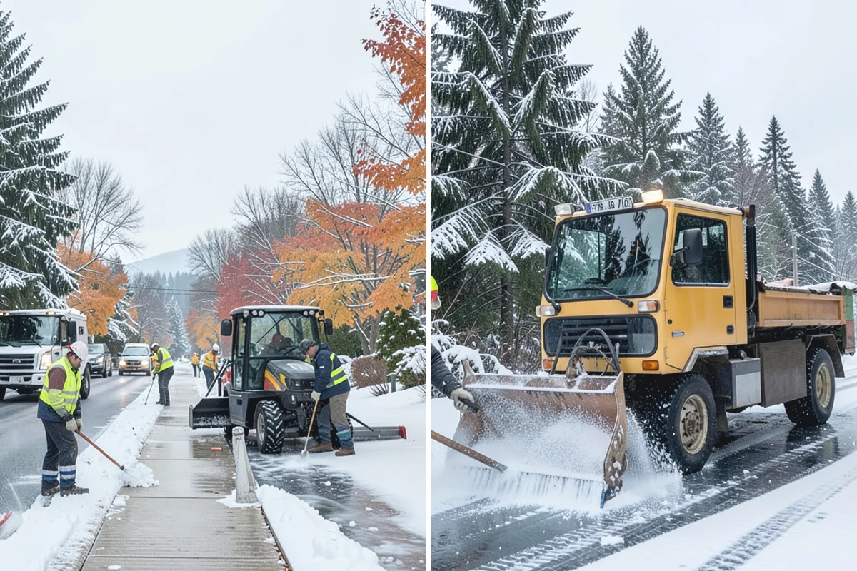 Office Building Parking Lot Snow Removal in Sumner, Pierce County, WA - Establish start-of-business timing and priority entrances with building management