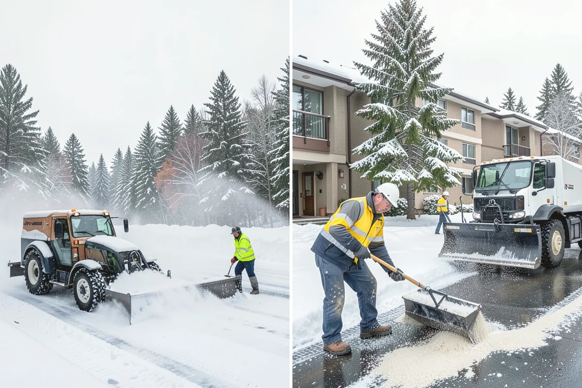 Office Building Parking Lot Snow Removal in Tacoma, Pierce County, WA - Establish start-of-business timing and priority entrances with building management