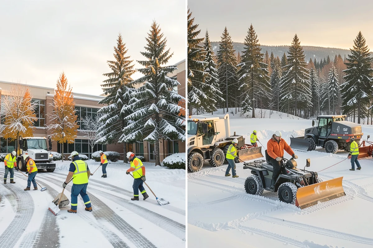 Office Building Parking Lot Snow Removal in Tukwila, King County, WA - Establish start-of-business timing and priority entrances with building management