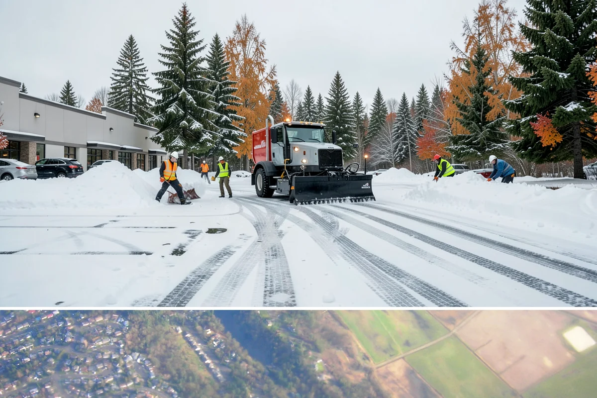 Office Building Sidewalk Clearing in Algona, King County, WA - Office demand peaks from December through February, with the most critical events being pre-dawn freezing fog and drizzle that...