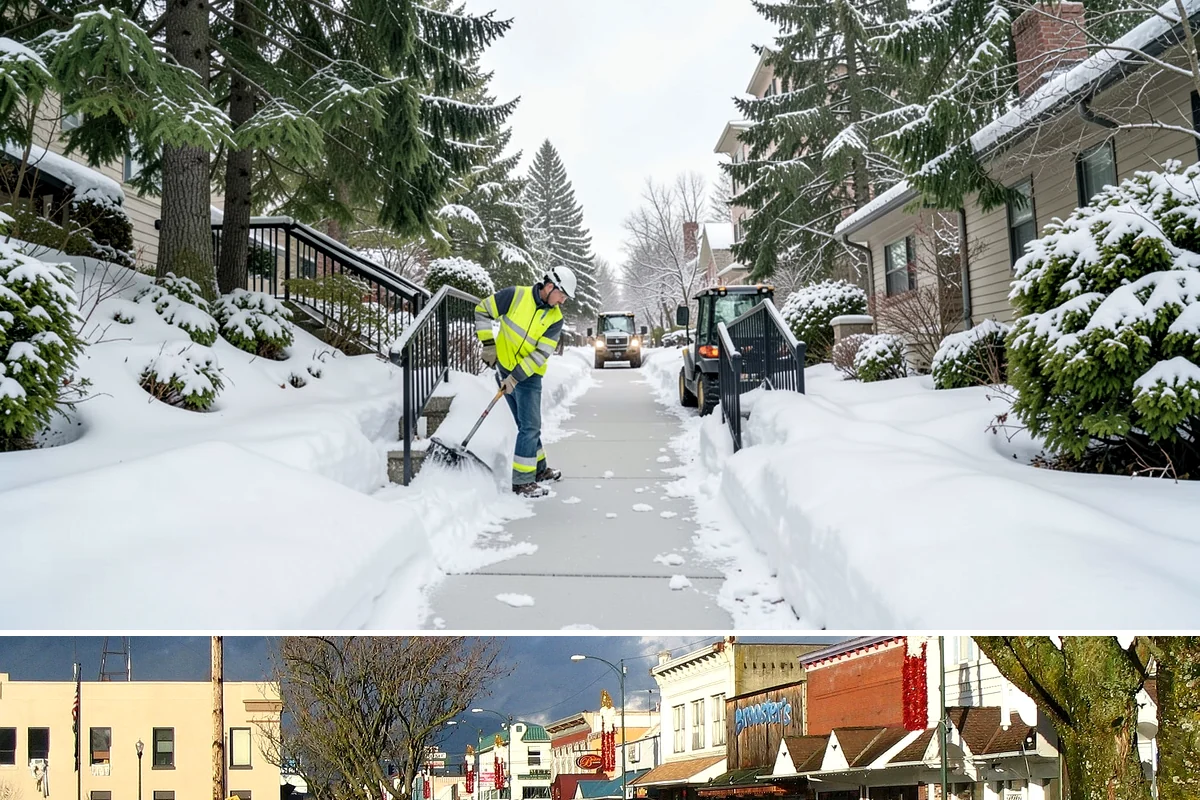 Office Building Sidewalk Clearing in Arlington, Snohomish County, WA - Office demand peaks from December through February, with the most critical events being pre-dawn freezing fog and drizzle that...