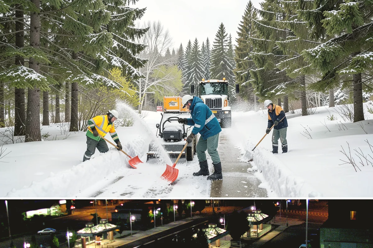 Office Building Sidewalk Clearing in Auburn, King County, WA - Office demand peaks from December through February, with the most critical events being pre-dawn freezing fog and drizzle that...