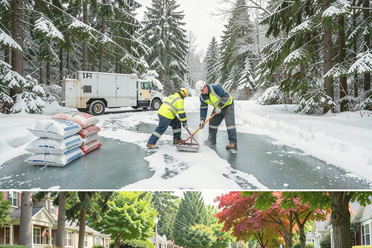 Office Building Sidewalk Clearing in Beaux Arts Village, King County, WA - Office demand peaks from December through February, with the most critical events being pre-dawn freezing fog and drizzle that...