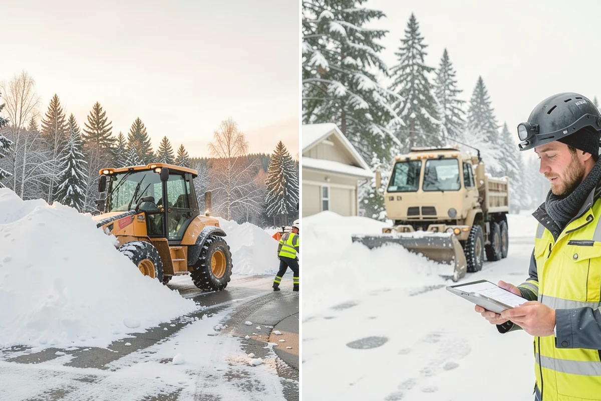 Office Building Sidewalk Clearing in Bellevue, King County, WA - Confirm building open time and target completion ahead of it