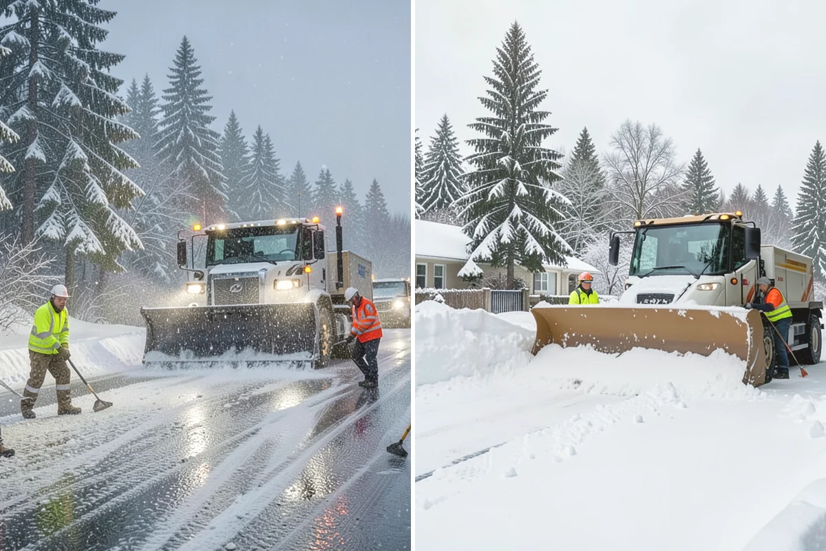 Office Building Sidewalk Clearing in Black Diamond, King County, WA - Confirm building open time and target completion ahead of it