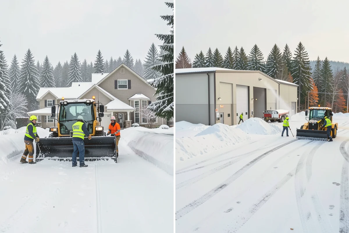 Office Building Sidewalk Clearing in Bothell, King County, WA - Confirm building open time and target completion ahead of it