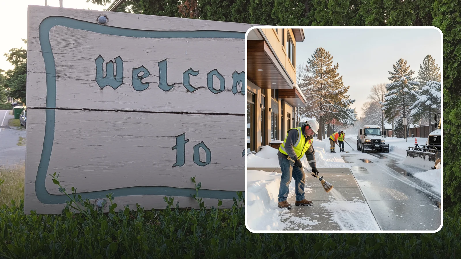 Office Building Sidewalk Clearing in Brier, Snohomish County, WA - Pre-opening sidewalk clearing for Western Washington office buildings so employees and visitors reach the entrance safely before...