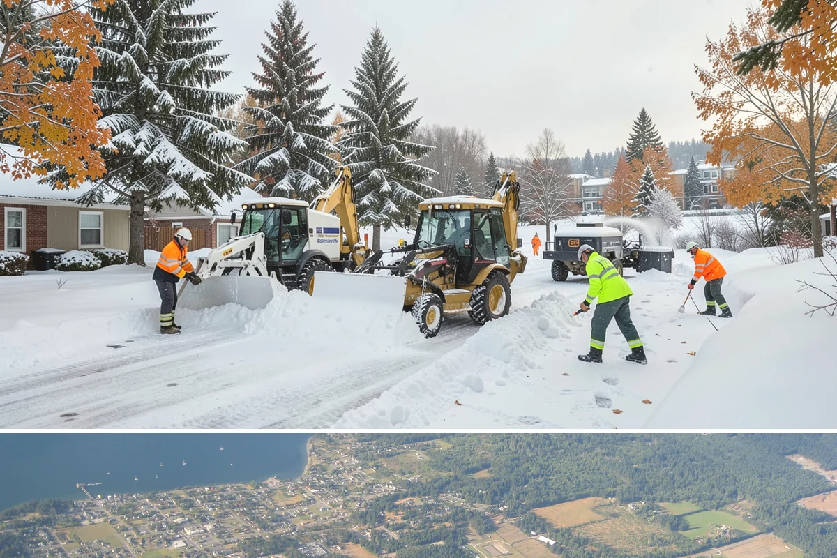 Office Building Sidewalk Clearing in Coupeville, Island County, WA - Office demand peaks from December through February, with the most critical events being pre-dawn freezing fog and drizzle that...