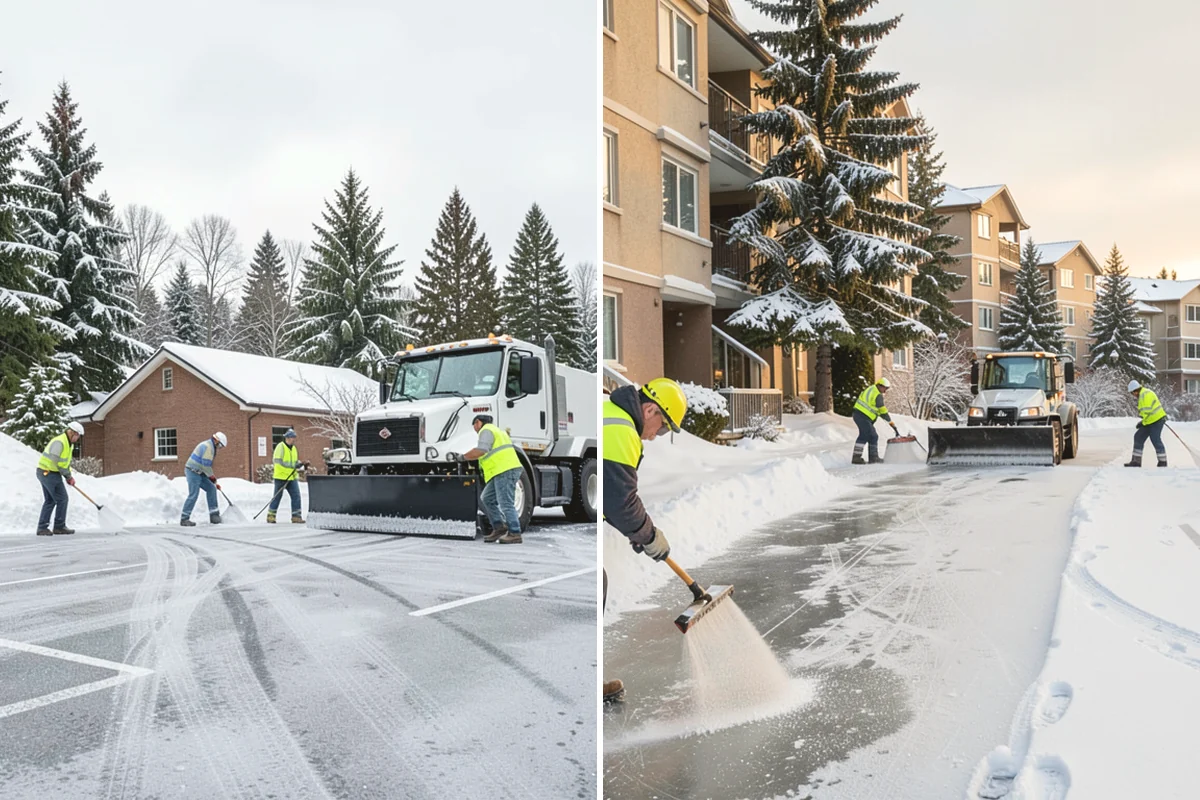 Office Building Sidewalk Clearing in Duvall, King County, WA - Confirm building open time and target completion ahead of it