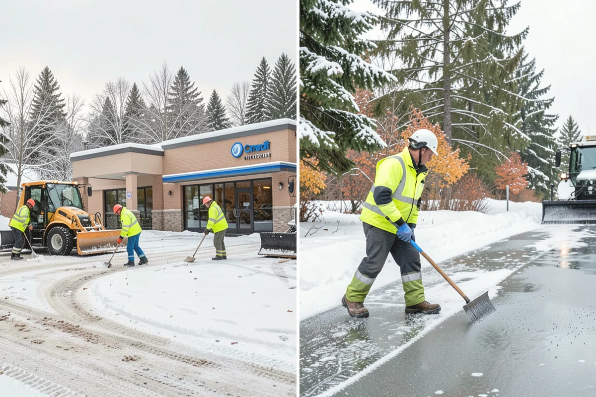 Office Building Sidewalk Clearing in Edgewood, Pierce County, WA - Confirm building open time and target completion ahead of it