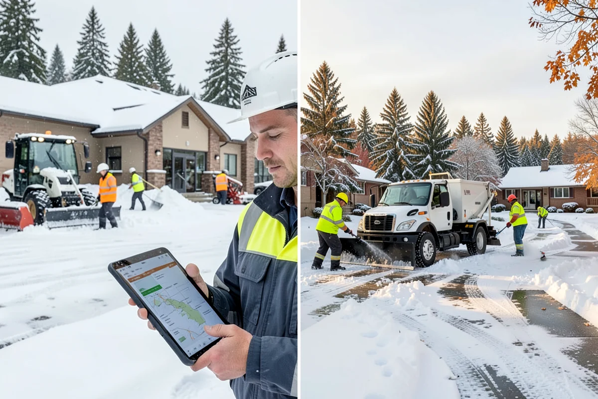 Office Building Sidewalk Clearing in Enumclaw, King County, WA - Confirm building open time and target completion ahead of it