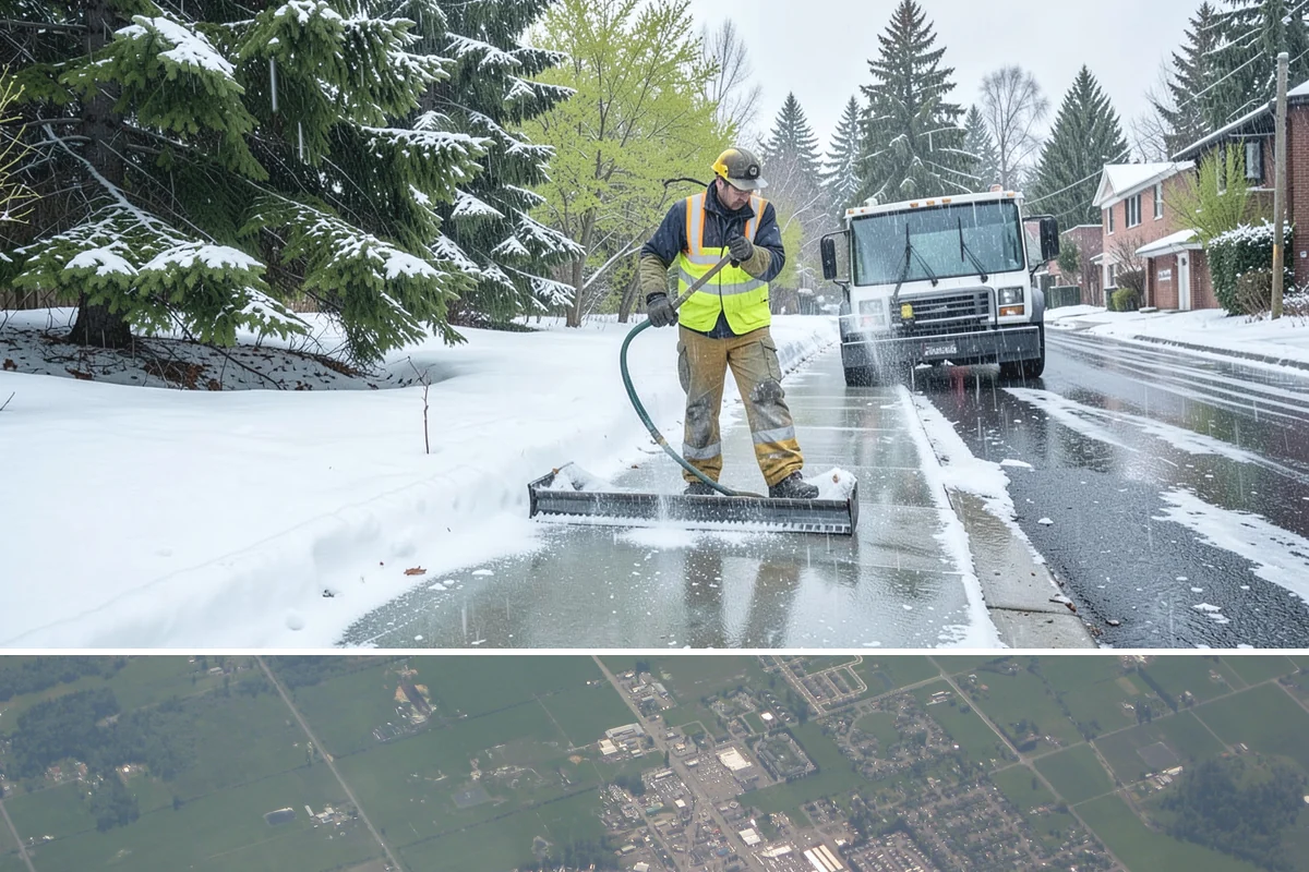 Office Building Sidewalk Clearing in Enumclaw, King County, WA - Office demand peaks from December through February, with the most critical events being pre-dawn freezing fog and drizzle that...