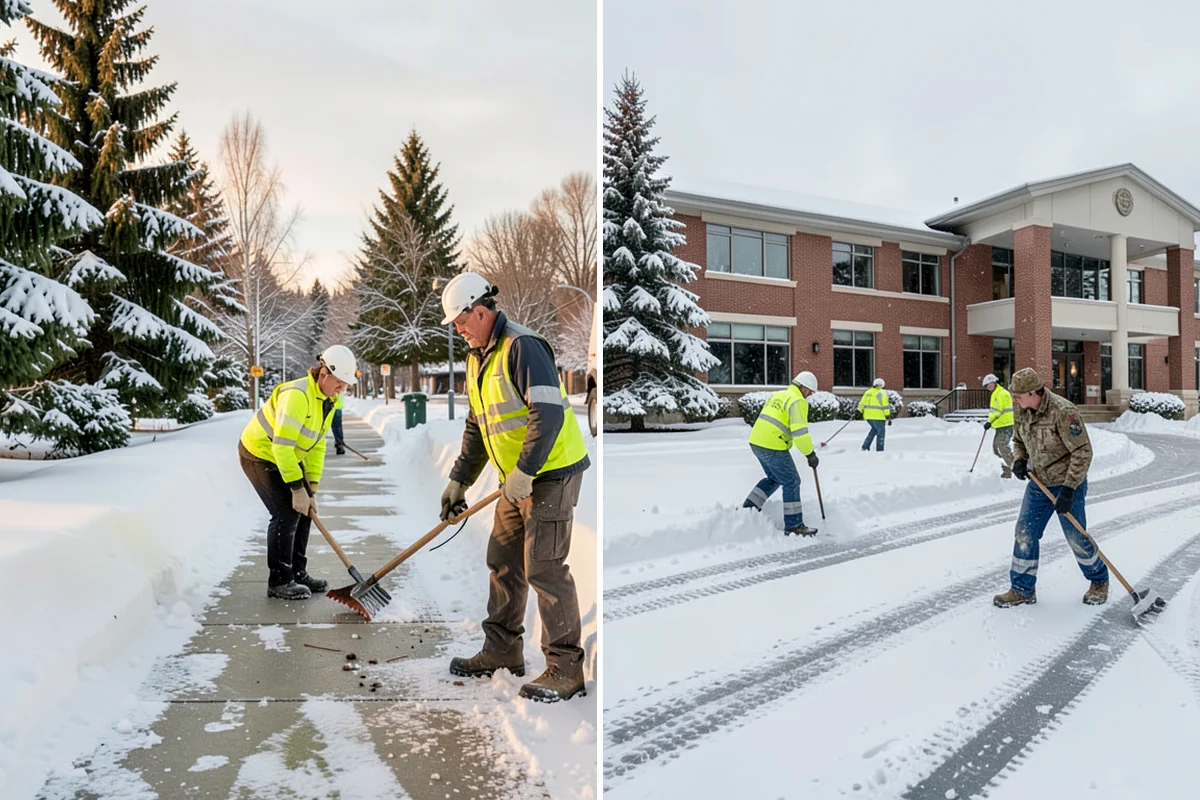 Office Building Sidewalk Clearing in Everett, Snohomish County, WA - Confirm building open time and target completion ahead of it