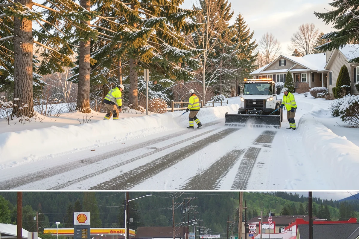 Office Building Sidewalk Clearing in Granite Falls, Snohomish County, WA - Office demand peaks from December through February, with the most critical events being pre-dawn freezing fog and drizzle that...