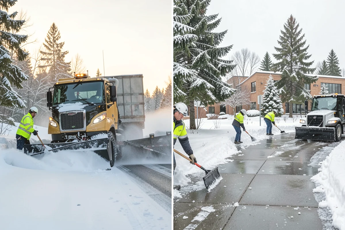 Office Building Sidewalk Clearing in Issaquah, King County, WA - Confirm building open time and target completion ahead of it