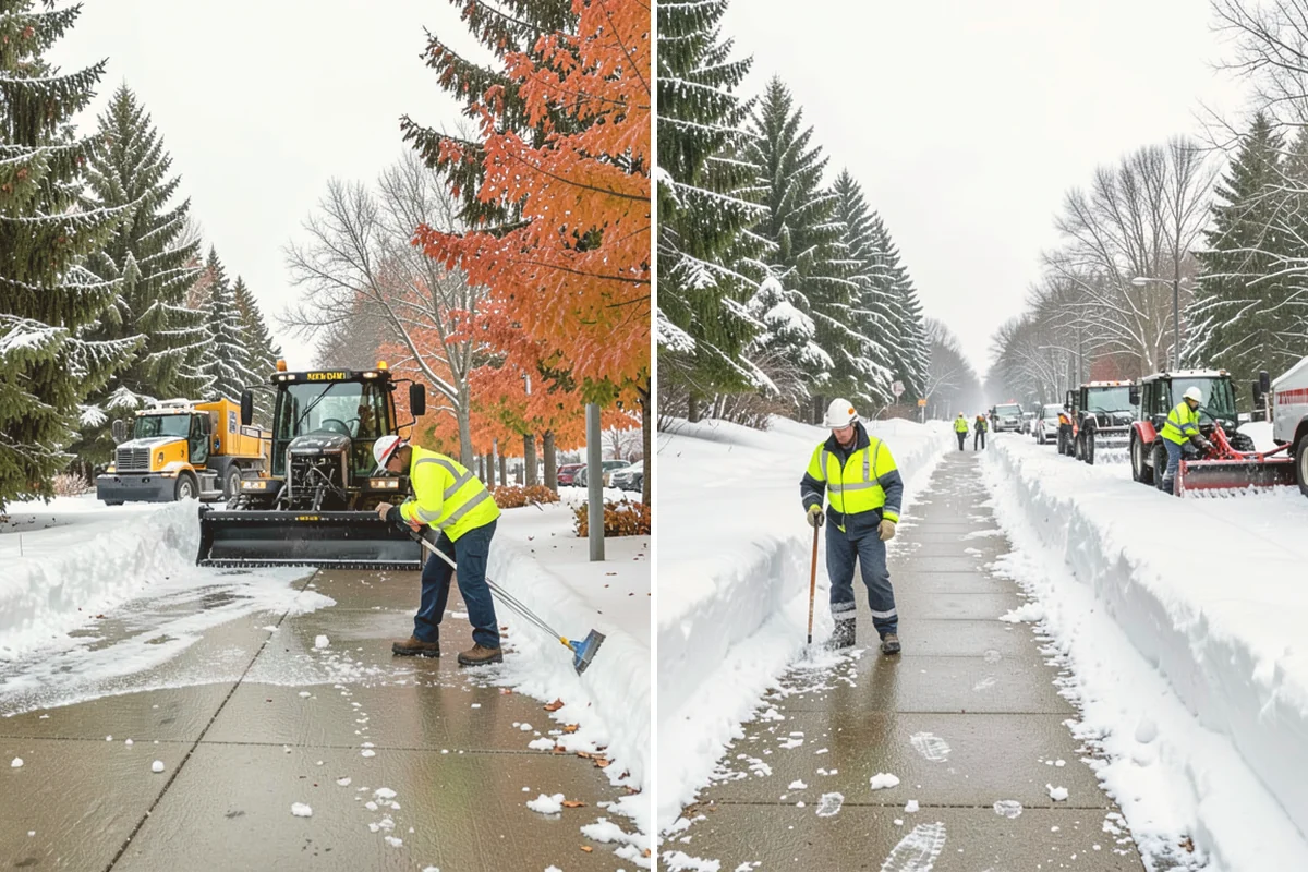 Office Building Sidewalk Clearing in Kirkland, King County, WA - Confirm building open time and target completion ahead of it