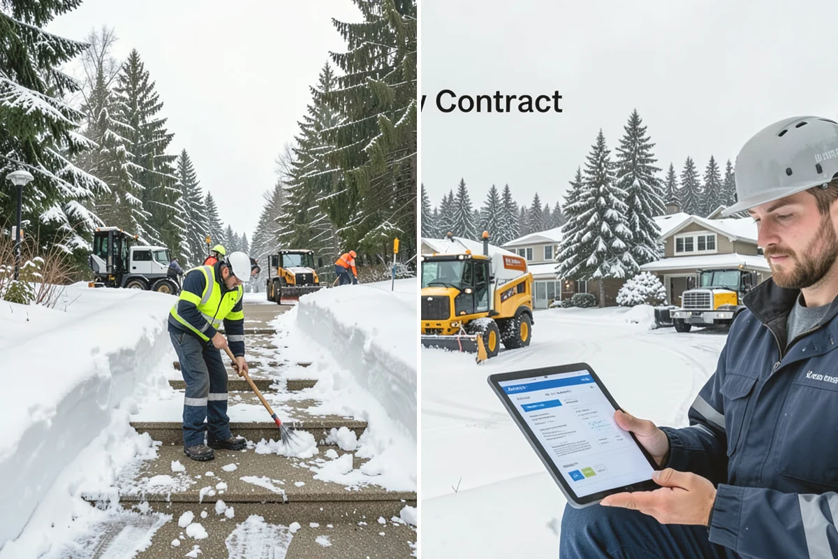 Office Building Sidewalk Clearing in La Conner, Skagit County, WA - Confirm building open time and target completion ahead of it