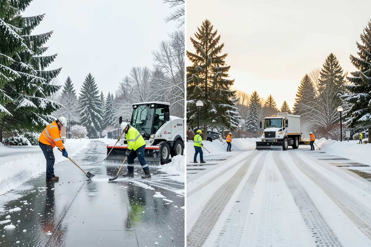 Office Building Sidewalk Clearing in Lyman, Skagit County, WA - Confirm building open time and target completion ahead of it