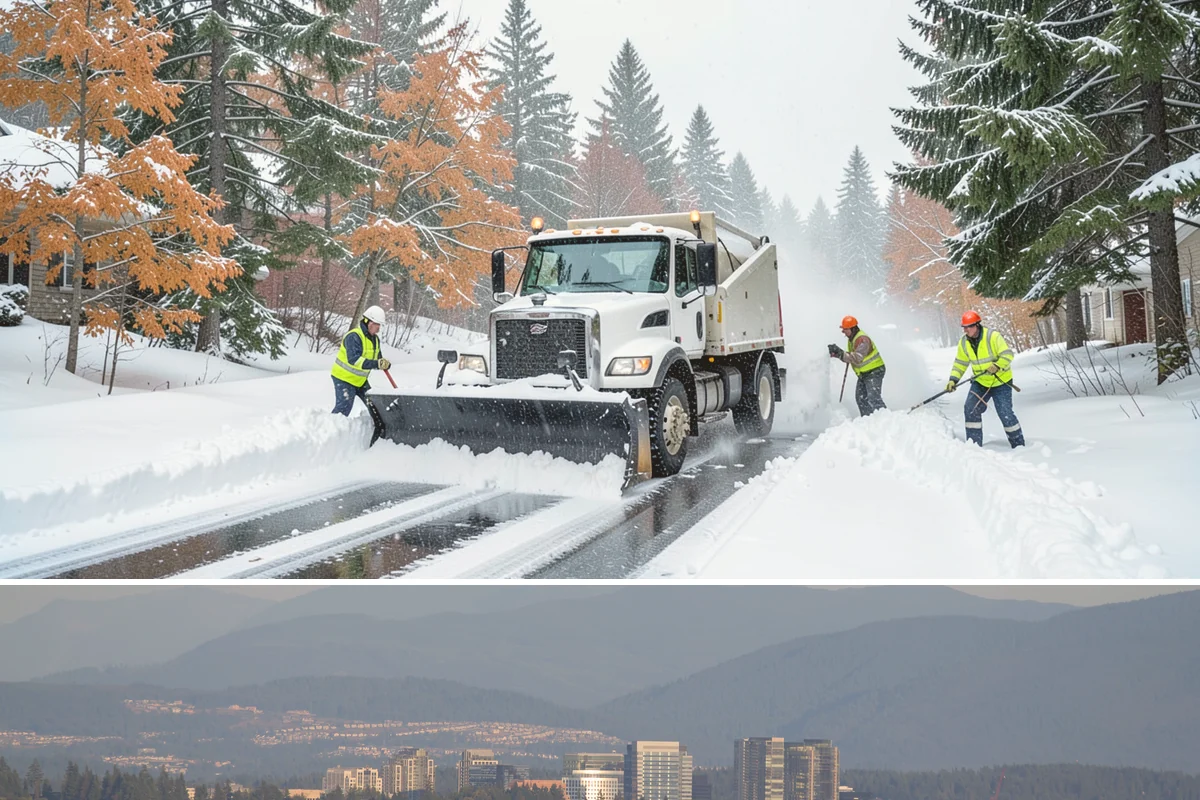 Office Building Sidewalk Clearing in Medina, King County, WA - Office demand peaks from December through February, with the most critical events being pre-dawn freezing fog and drizzle that...
