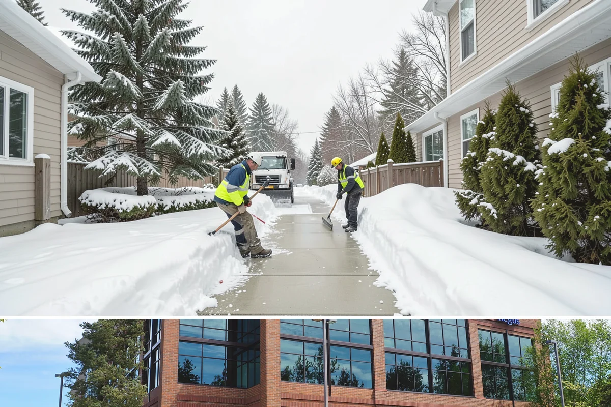 Office Building Sidewalk Clearing in Mountlake Terrace, Snohomish County, WA - Office demand peaks from December through February, with the most critical events being pre-dawn freezing fog and drizzle that...